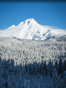 Mt Hood in winter