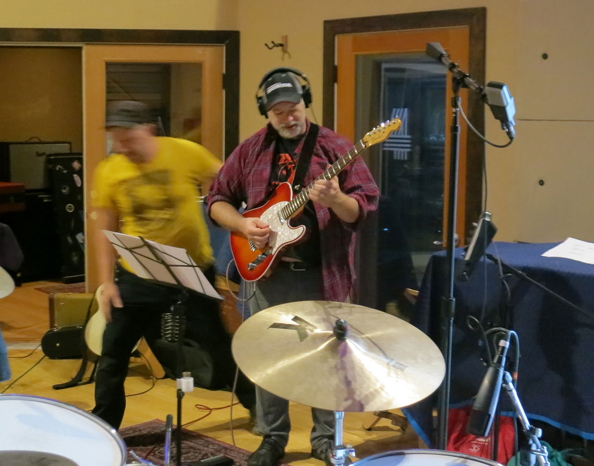 Sloan in the studio