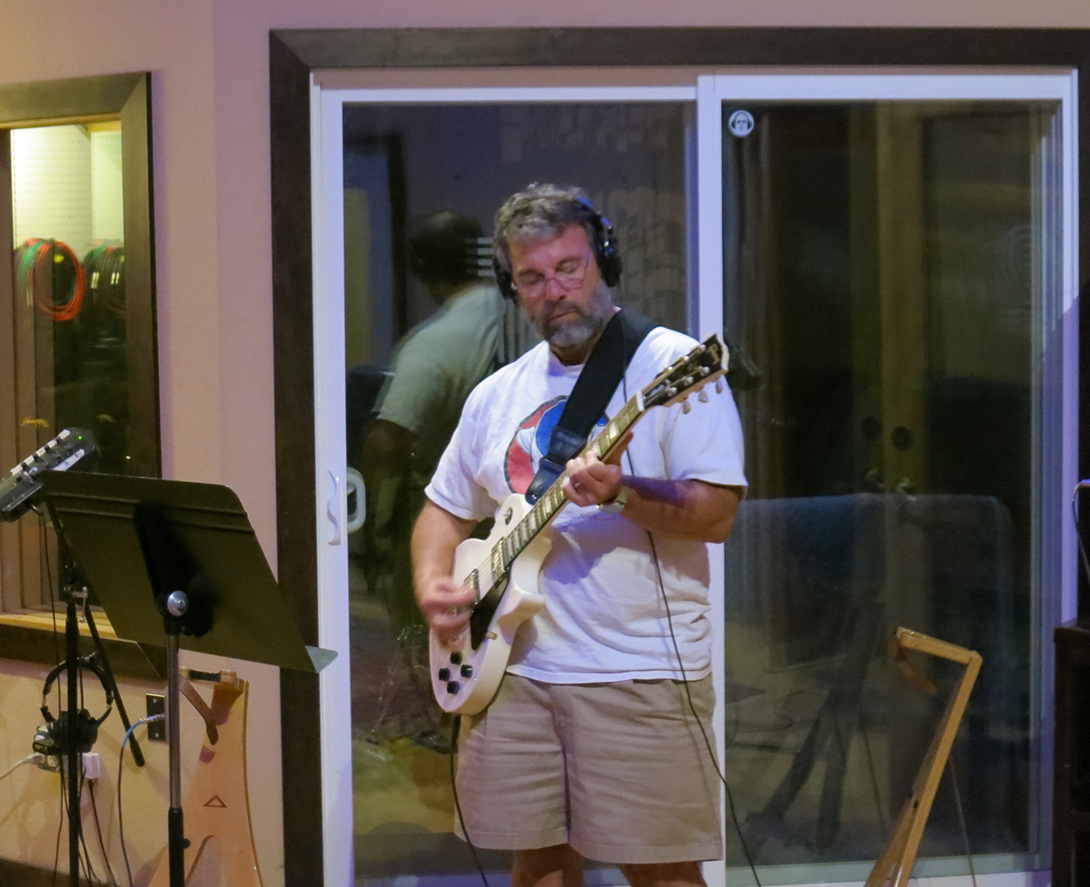 Chris in the recording studio